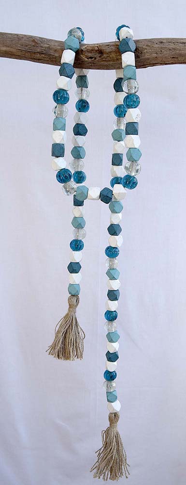 STRIP CUENTAS WOOD C/GLASS 180