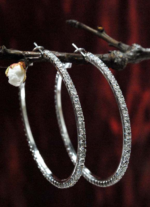 EARRING ARO C/CRISTAL 7 CM