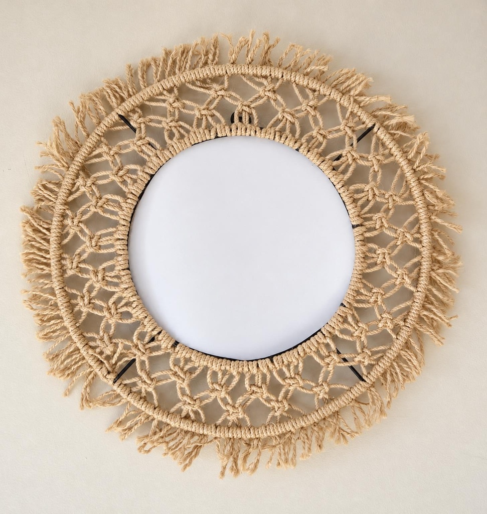 MIROIR JUTE FLECOS 50 CM