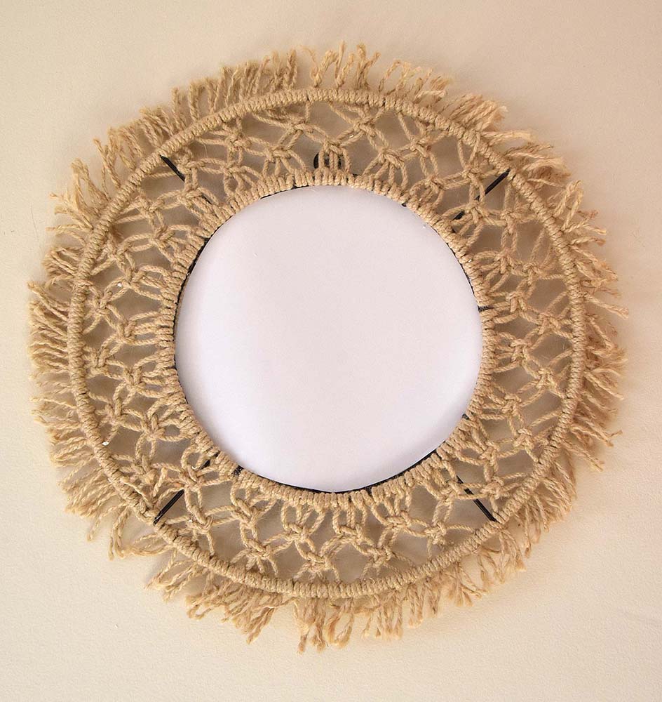 MIRROR JUTE FLECOS 50 CM