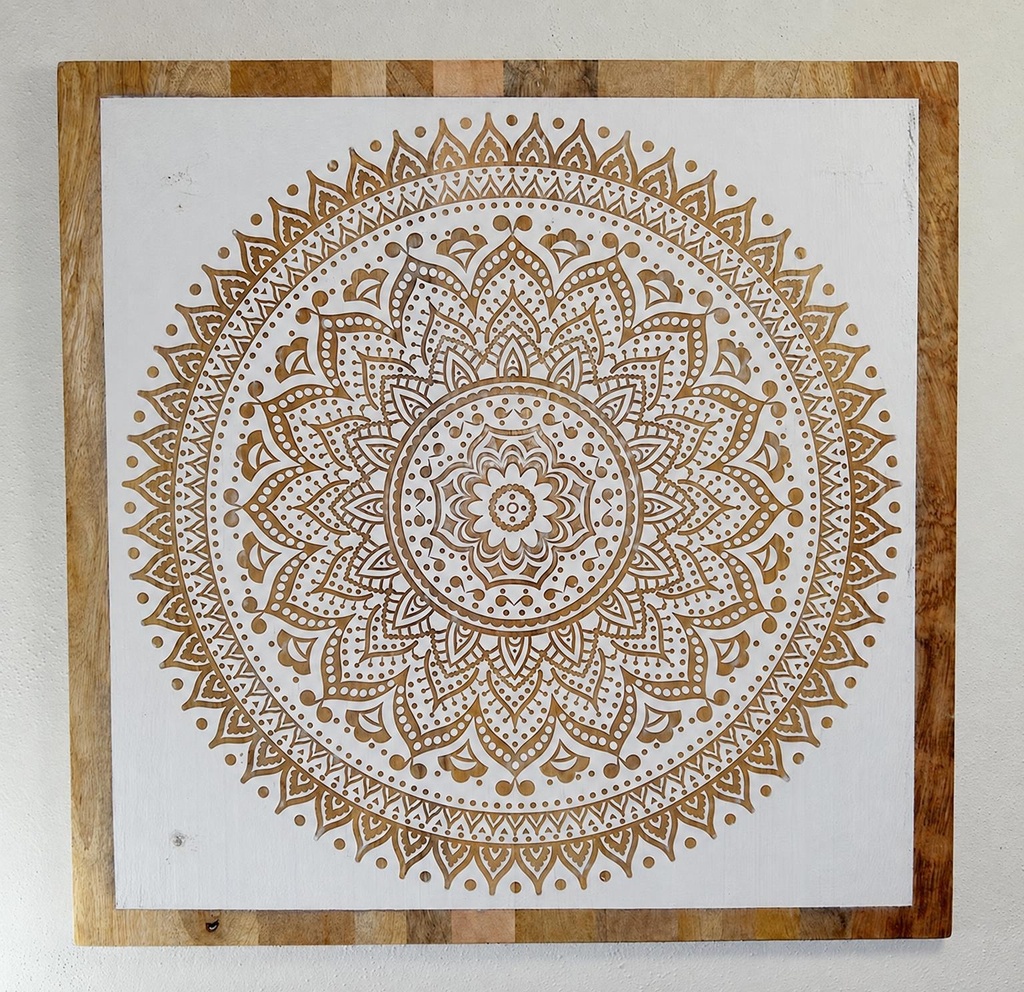 CUADRO BOIS SCULPTÉE MANDALA 60CM