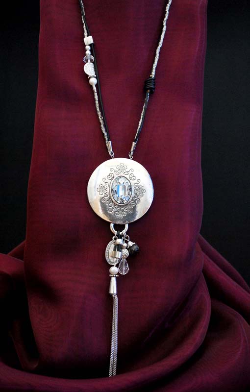 COLLIER CŒUR CRISTAL 50 CM