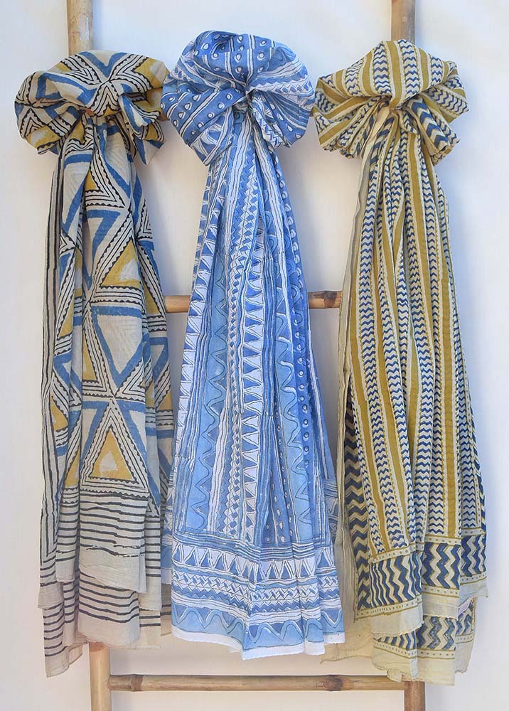 PAREO COTTON BLOCK PRINT Nº28 180X110