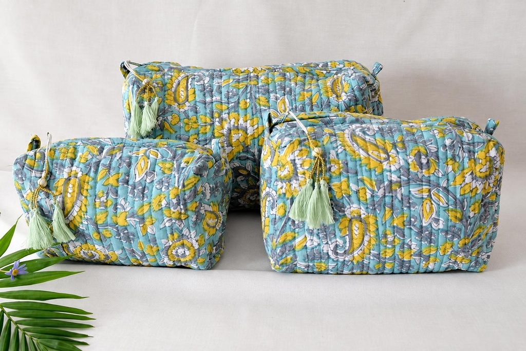 SET DI 3 BORSA COSMETICO COTONE 009