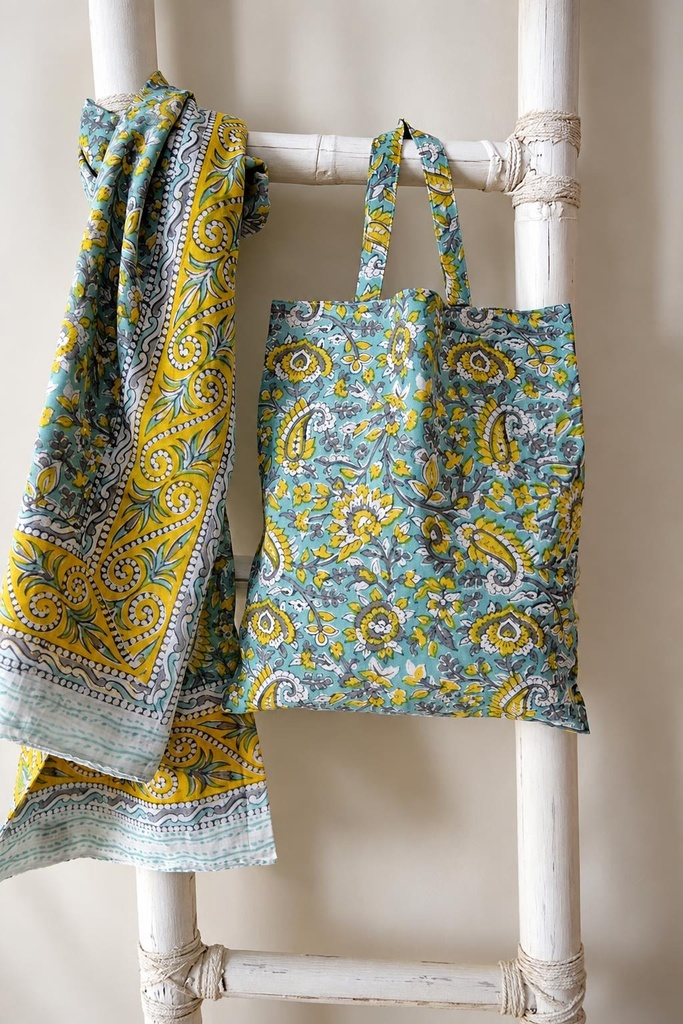 CONJUNTO DE 2 BOLSA Y PAREO ALGODÃO Nº1