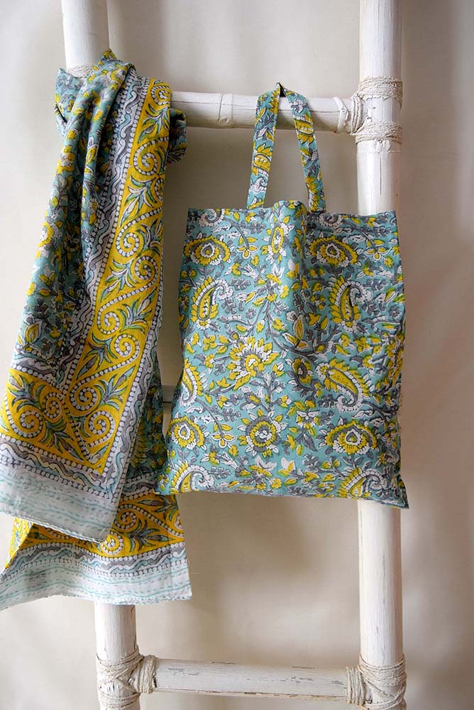 CONJUNTO DE 2 BOLSA Y PAREO ALGODÃO Nº1