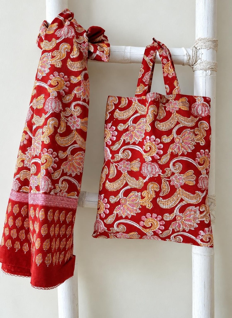 CONJUNTO DE 2 BOLSA Y PAREO ALGODÃO Nº2