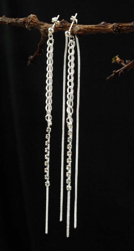 PENDIENTE CADENA CRISTAL 12 CM