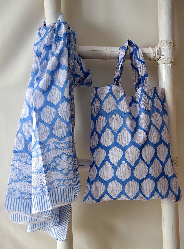 SET DE 2 BOLSO Y PAREO ALGODÓN Nº4