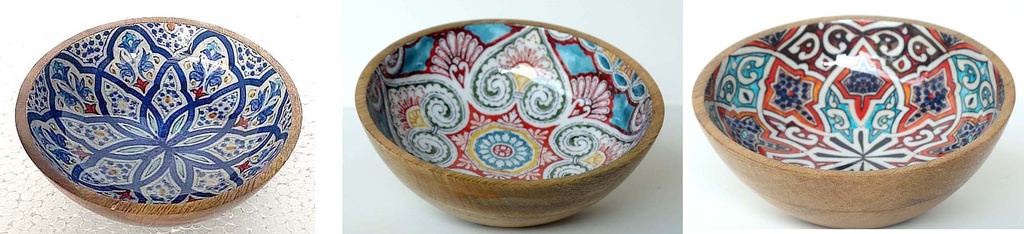 TIGELA MADEIRA E RESINA 20X7CM MORROC