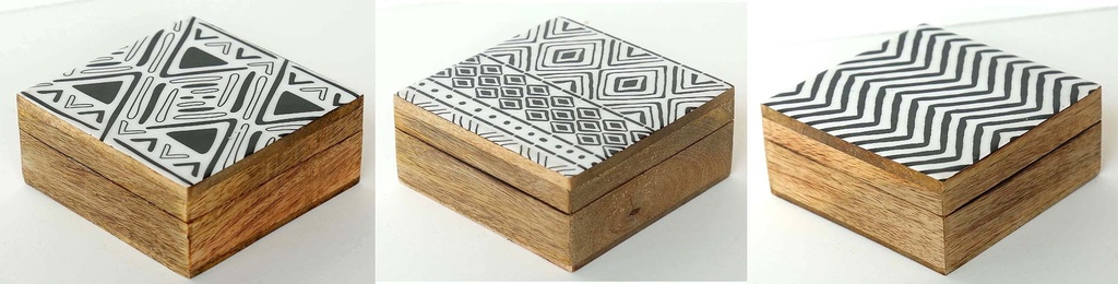 CAJA MADERA Y RESINA 14 CM ÁFRICA