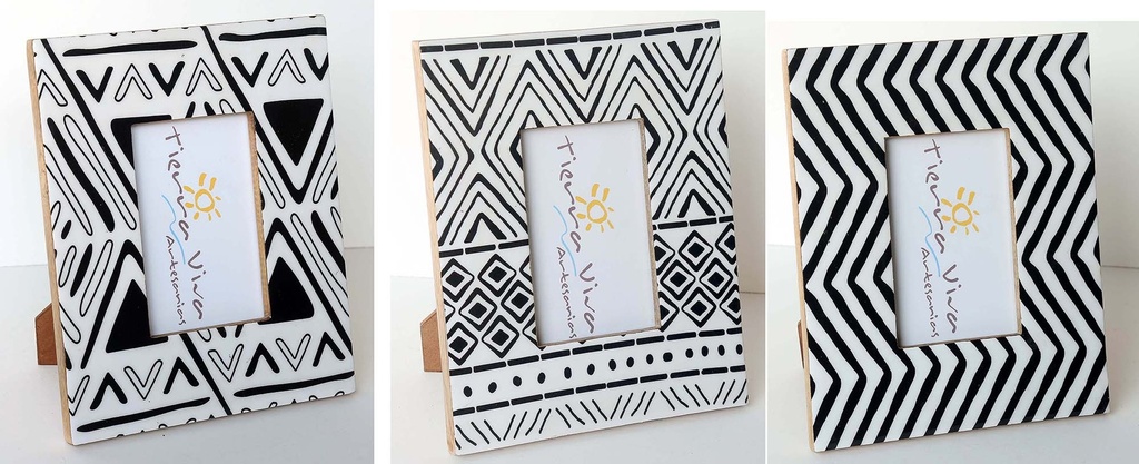 PORTAFOTO MADERA Y RESINA 27X21 ÁFRICA