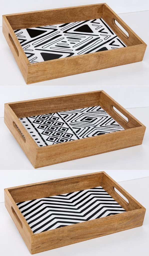 PLATEAU BOIS ET RÉSINE 38X26 ÁFRICA