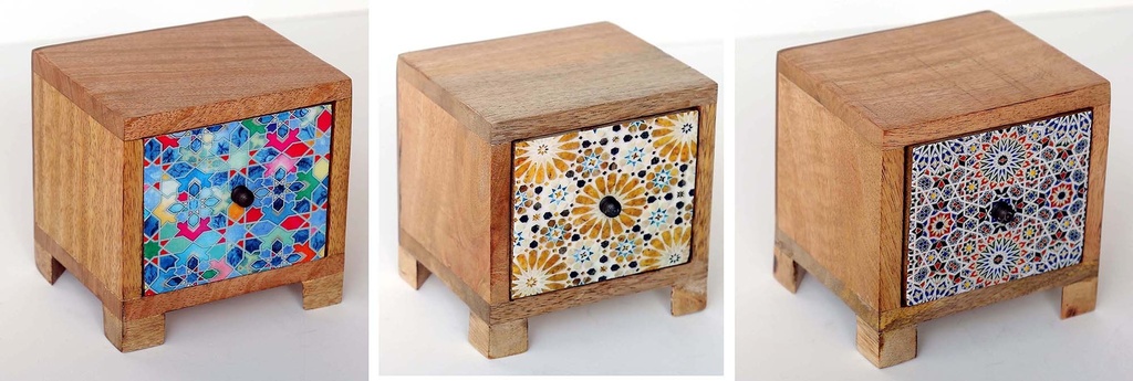 CABINET MINI WOOD AND RESIN 12CM MOS 1