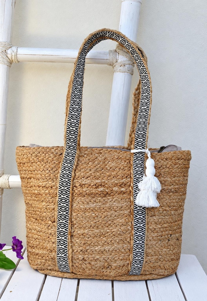 SAC NATUREL JUTE C/TEJIDO 45X30