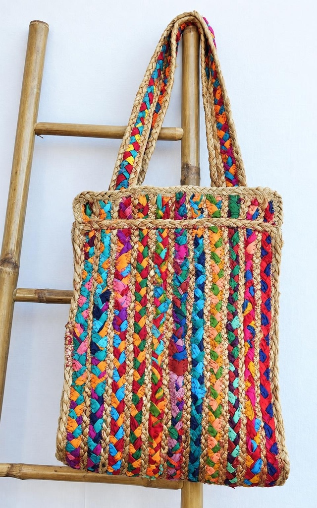 BOLSO MULTICOLOR YUTE-SARI 30X35CM