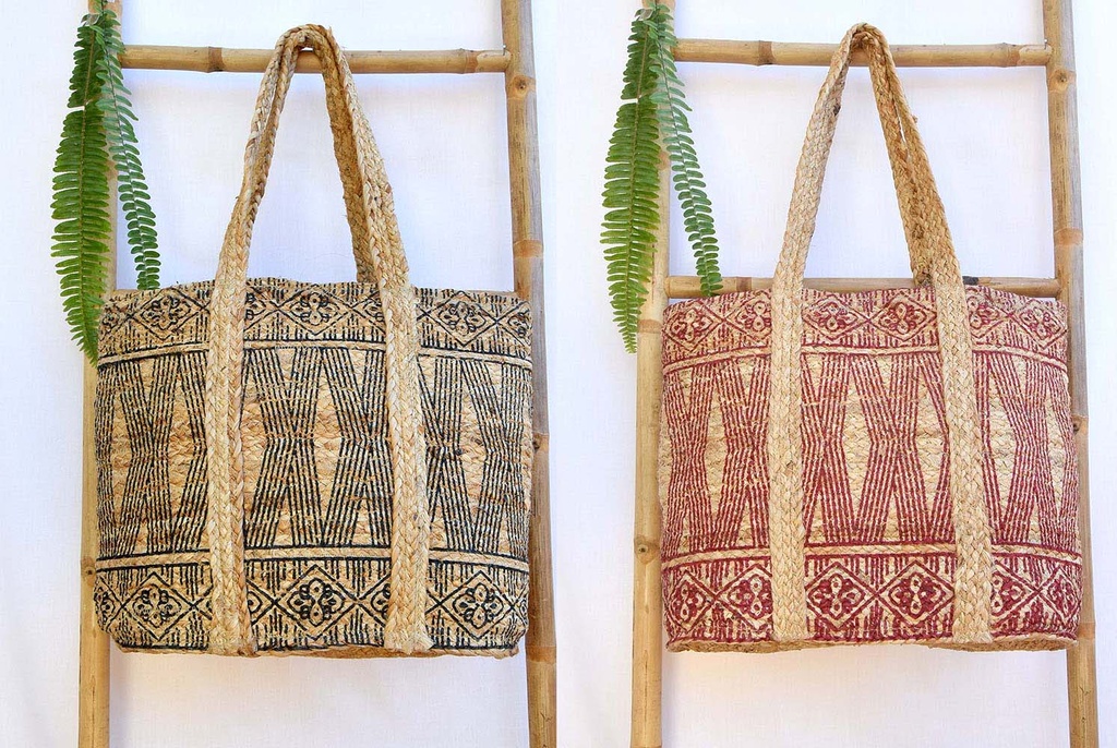 BORSA DE IUTA ESTAMPADO45X35 CM 255