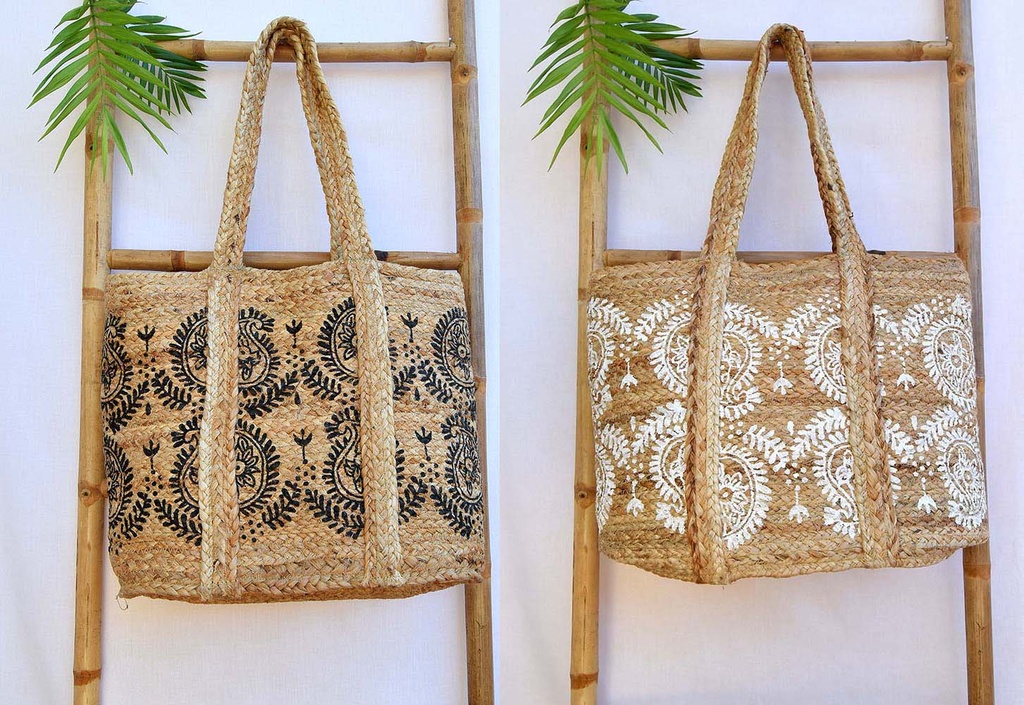 BOLSA DE JUTA ESTAMPADO45X35 CM 257