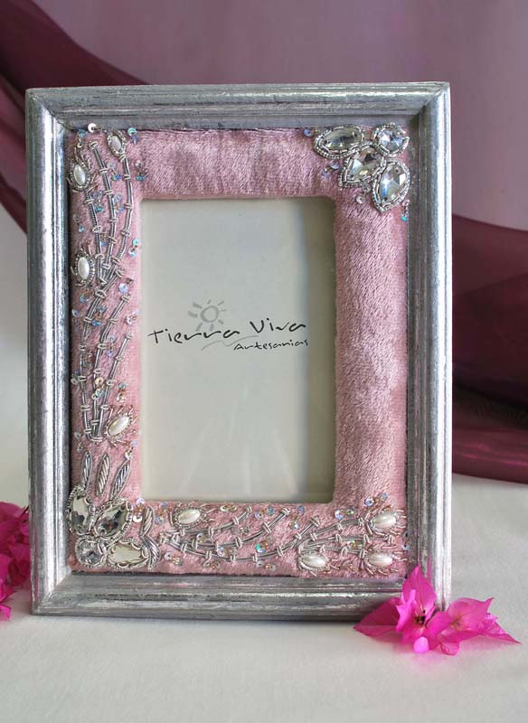 PORTAFOTO LEGNO BOR TERCIOP ROSA