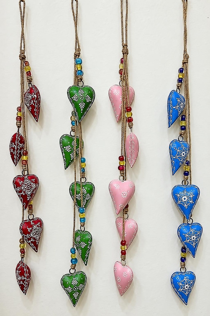 MOVIL 5 CORAZONES METAL 60 CM