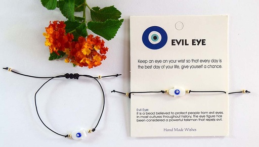 [0685002] BRACELET ŒIL TURC C/HAMSA M002