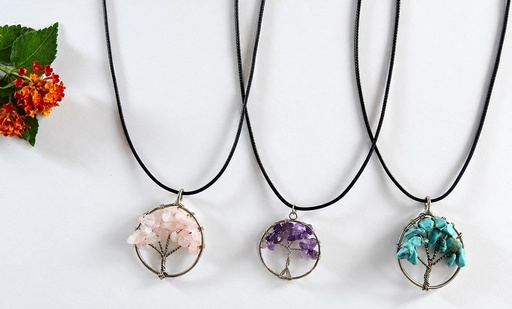 [0685037] COLLAR ÁRBOL VIDA PIEDRA M 037