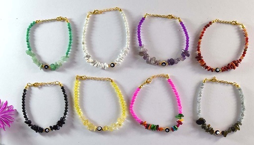 [0685045] PULSERA PIEDRA SURTIDO OJO TURCO M045