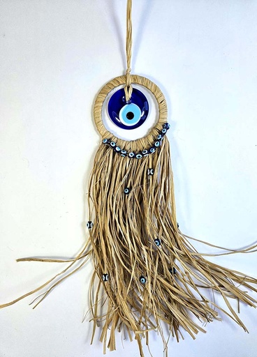 [3585100] PENDENTIF ŒIL TURC RAFIA