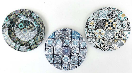 [1585956] ASHTRAY METAL MOSAIC 14 CM