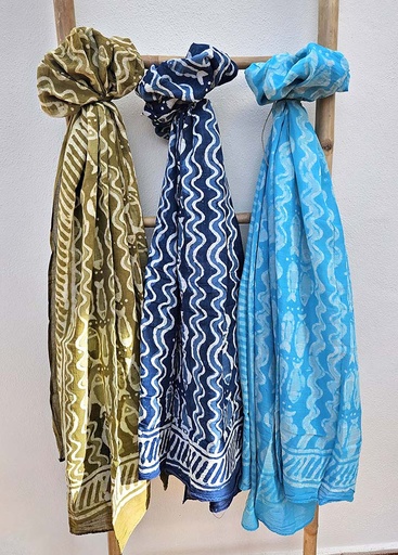 [4075367] PAREO COTTON BLOCK PRINT180X110 Nº40