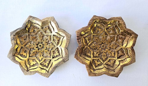 [9275451] TRAY WOOD MANDALA FLOWER 16