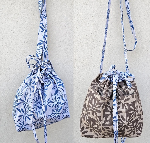 [4075411] BORSA SASHI REVERSIBILE COTONE 411