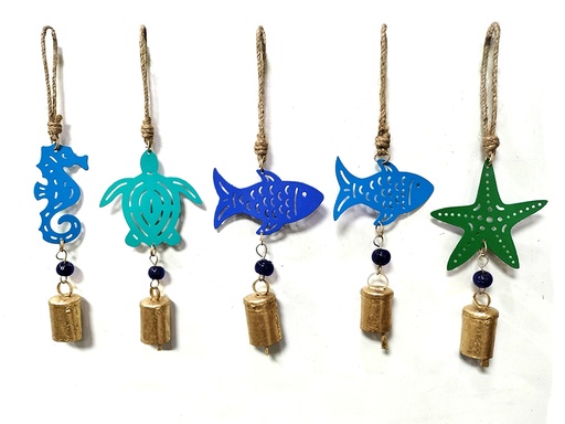 [1675733] SET OF 5 PENDANT MARINE METAL/CAMP