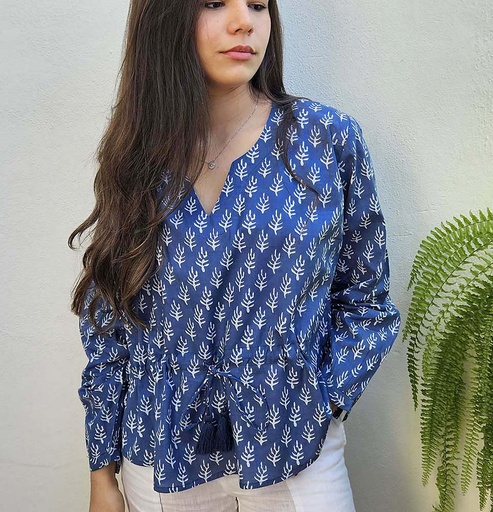[4575142] BLUSA ALGODÃO BLOCKPRINT 142