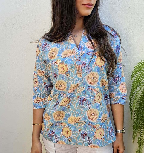[4575151] KURTA ALGODÓN BLOCKPRINT 151