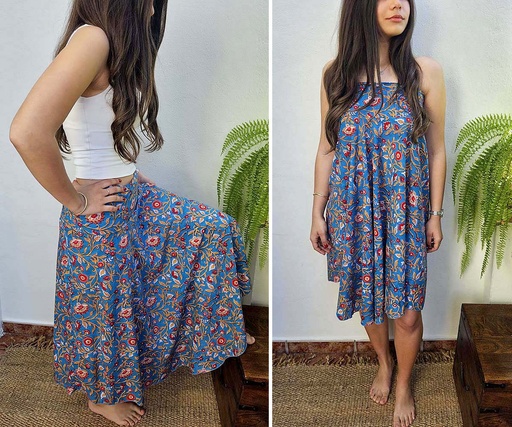 [4575162] FALDA ALGODÓN BLOCKPRINT 162