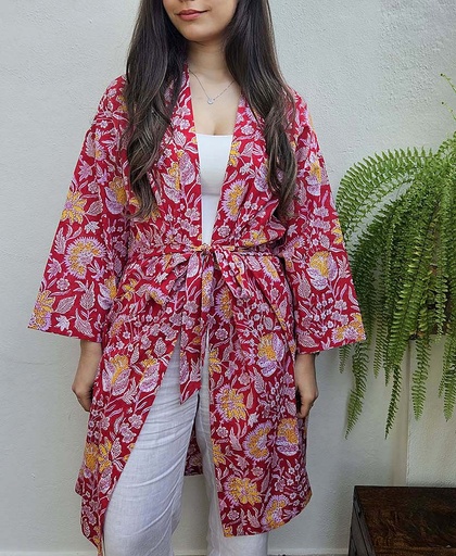 [4575172] KIMONO ALGODÃO BLOCKPRINT 172
