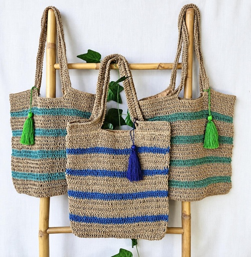 [4075730] SAC DE JUTE TISSÉ À LA MAIN 35X40CM