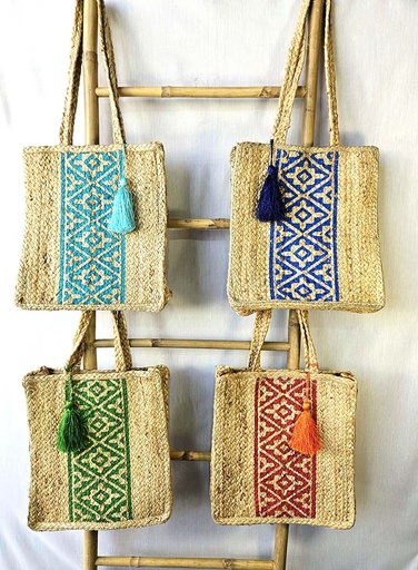 [4075740] SAC DE JUTE FRANJA PRINT 40X36
