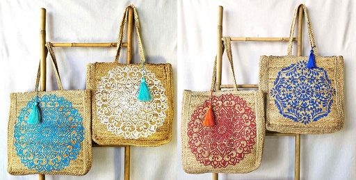 [4075741] BOLSO DE YUTE MANDALA PRINT 40X36