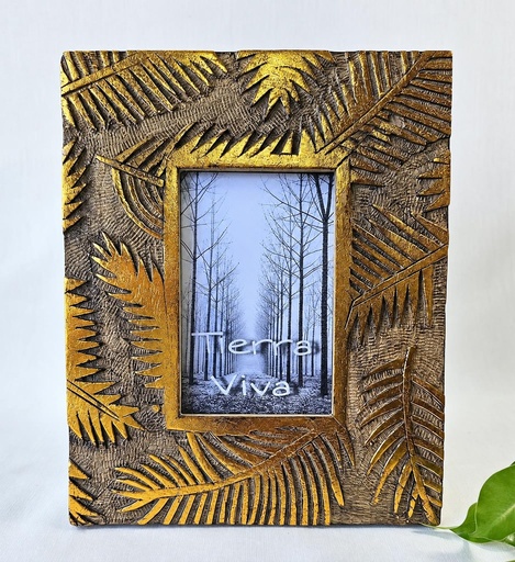 [9275413] PORTAFOTO MADERA TALLADA PALMERA