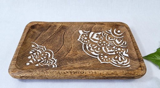 [9275422] BANDEJA MINI MADERA MANDALA 25X15