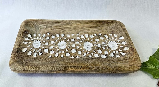 [9275424] BANDEJA MINI MADERA MOSAICO 25X15