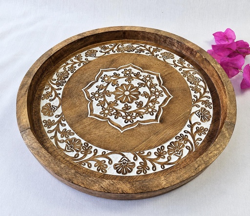 [9275461] PLATEAU BOIS MANDALA 1-36 CM