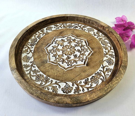 [9275461] PLATEAU BOIS MANDALA 1-36 CM