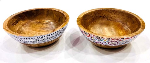 [9275084] BOWL WOOD AND RESIN GEOMET 20X7 M