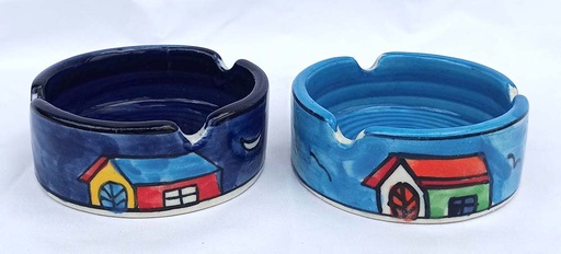 [1775650] POSACENERE CERAMICA DIPINTA 8 CM M-650