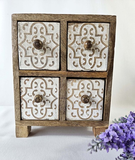 [9275476] MÓVEL MINI 4 GAVETA ARABES 22X17