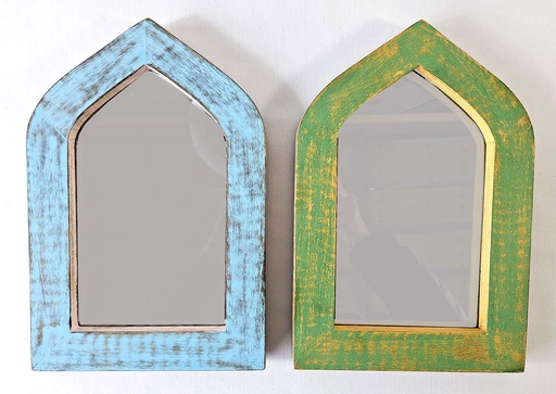 [9275645] MIRROR WOOD PIN ANT COR 2 P