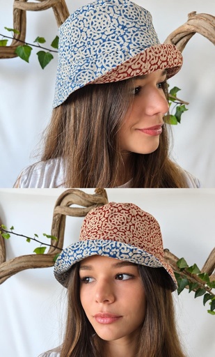 [4075468] SOMBRERO REVERSIBILE COTONE M 468